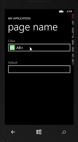 ListPicker in Windows Phone